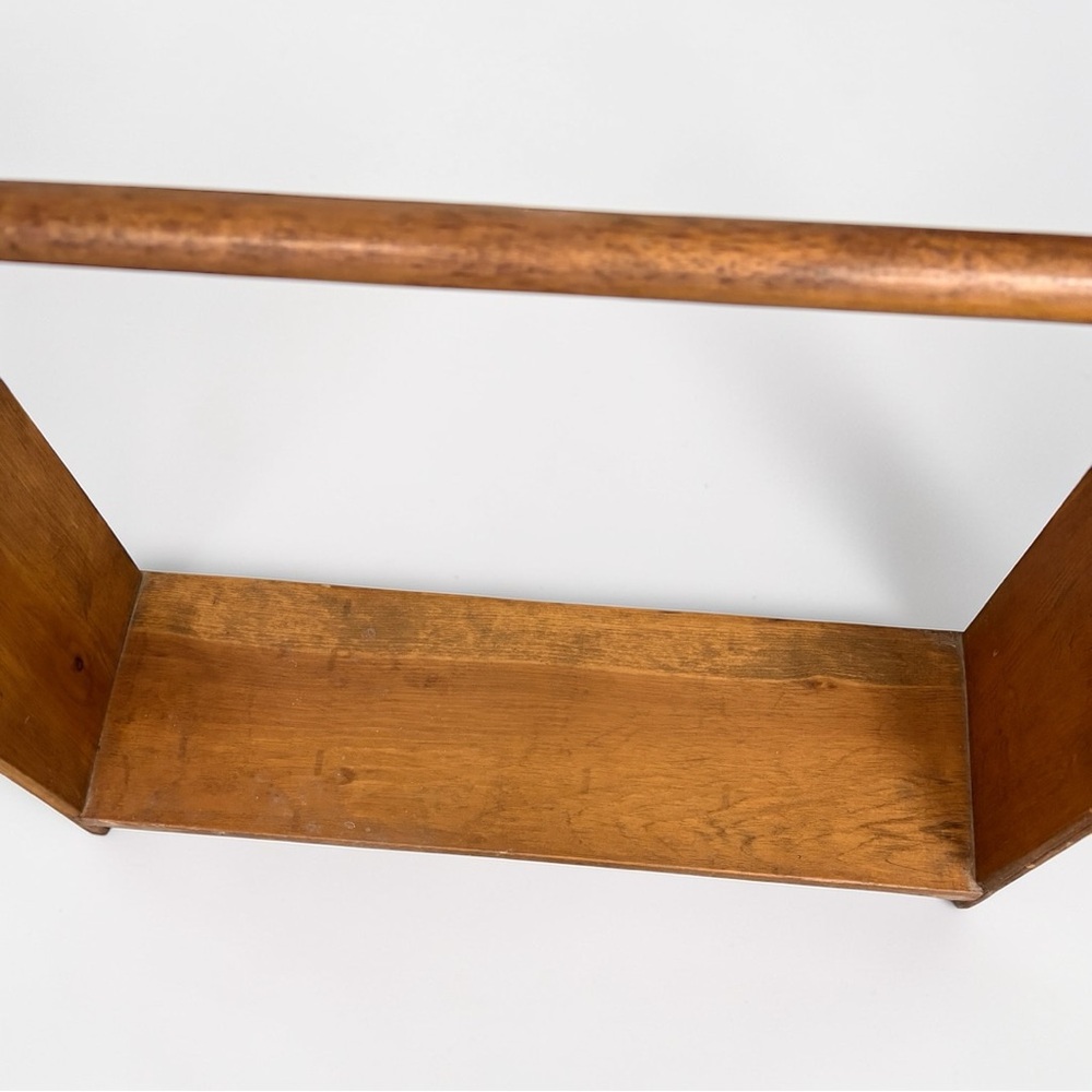 Large Vintage Wooden Quilt Rack Stand w/ Heart Cutouts Solid Pine Amish Made EUC - Picture 7 of 15